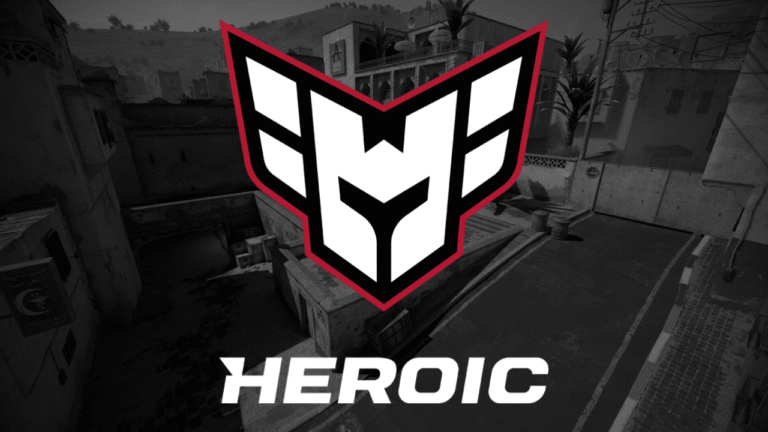 HEROIC logo with Counter-Strike 2 map in the background