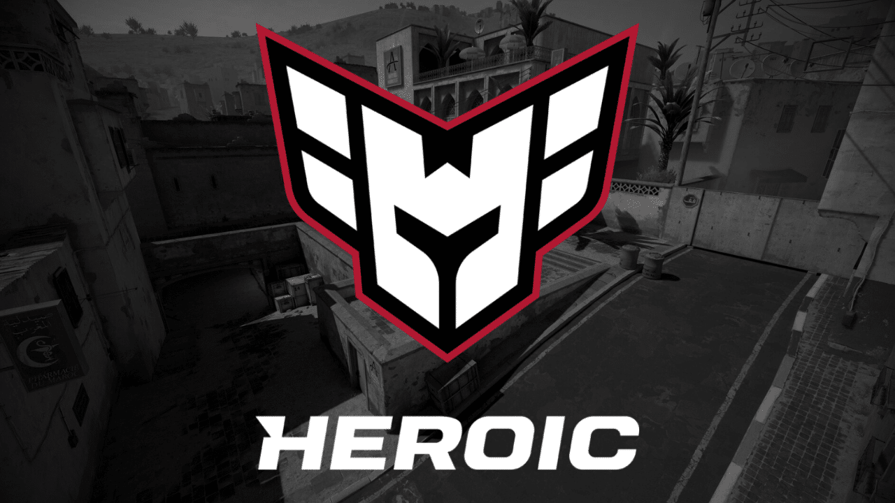 HEROIC logo with Counter-Strike 2 map in the background