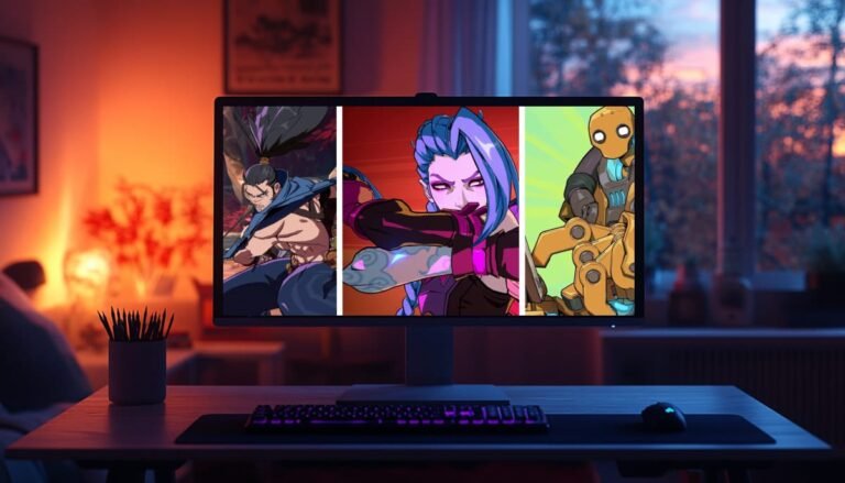 asuo, Jinx, and Blitzcrank stand ready for battle in vibrant 2XKO artwork