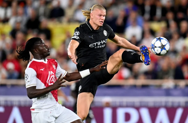 Haaland Double Not Enough as Monaco Hold Man City in Champions League
