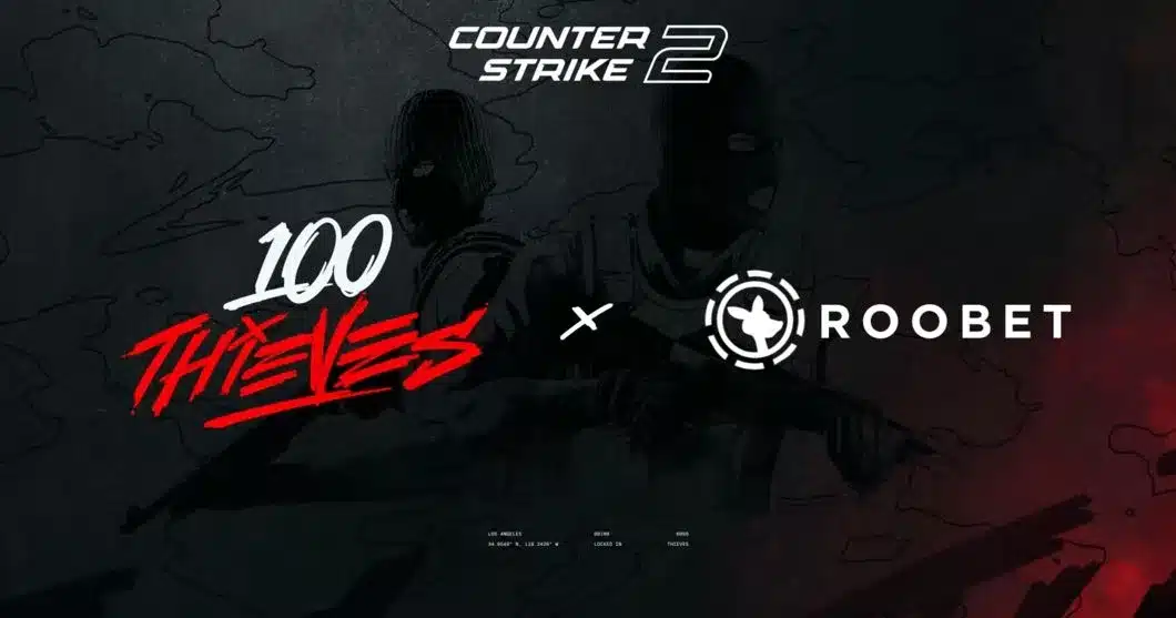 graphic for 100 thieves roobet partnership