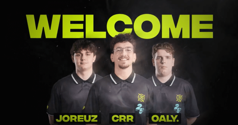 Ninjas in Pyjamas RLCS 2026 roster including crr, Joreux and oaly.