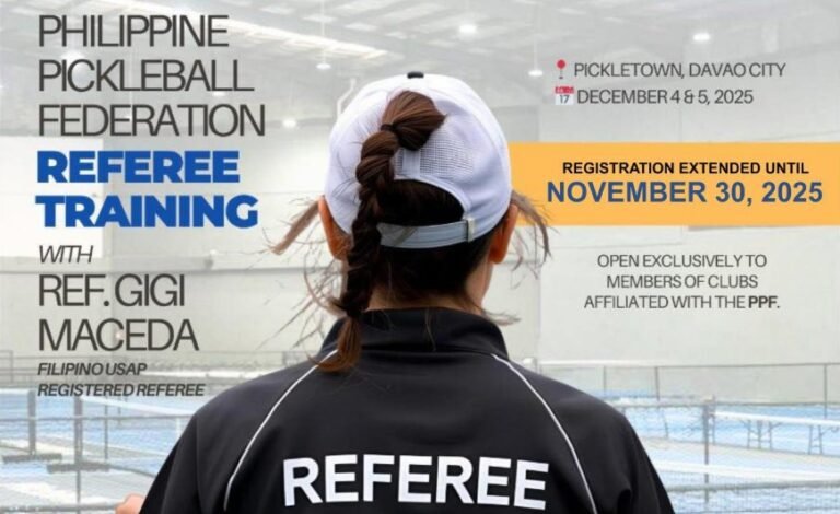 Philippine Pickleball Federation Extends Registration for Referee Training – Pickleball News Asia