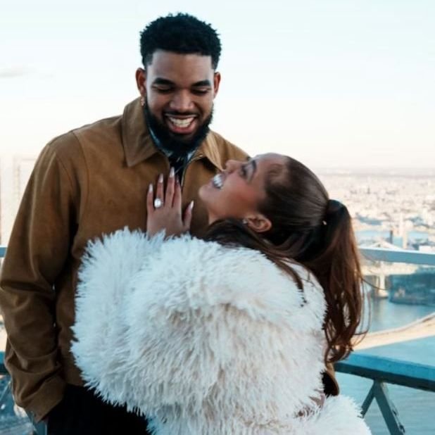 Karl-Anthony Towns proposes to Jordyn Woods