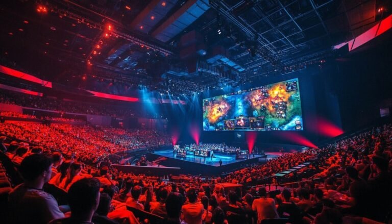 Crowded arena during a major Dota 2 tournament, reflecting the scale and excitement of DreamLeague Season 26.