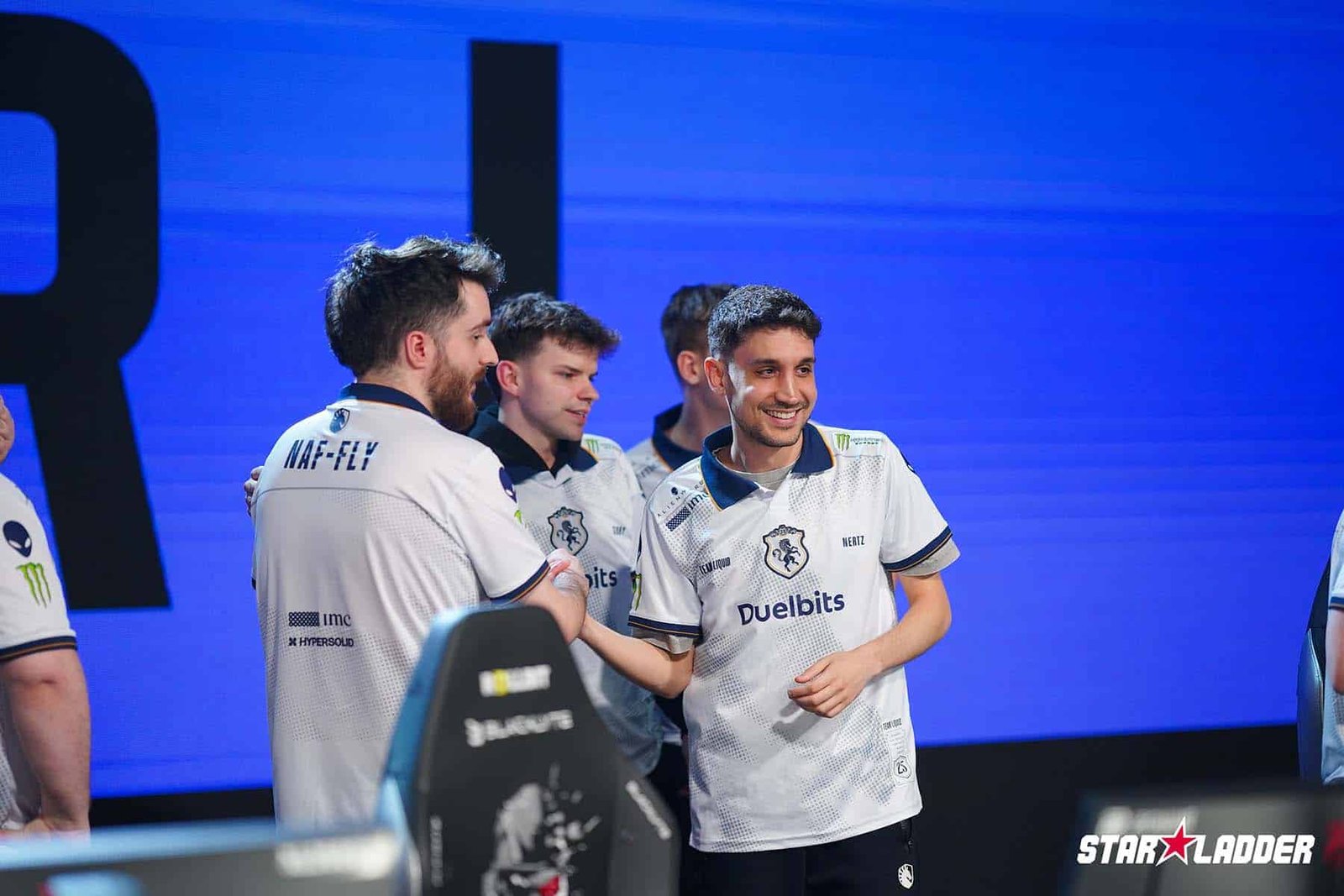 Image of Team Liquid Counter-Strike team celebrating at StarLadder Budapest Major 2025