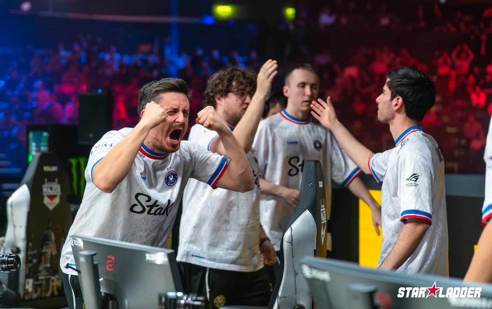 Image of Team Vitality Counter-Strike 2 team celebrating victory at StarLadder Budapest Major 2025