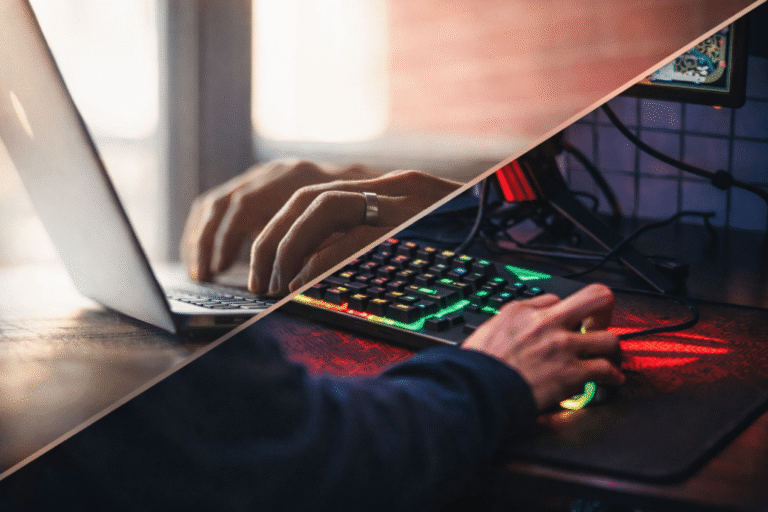 keyboard and laptop showing changing careers after esports