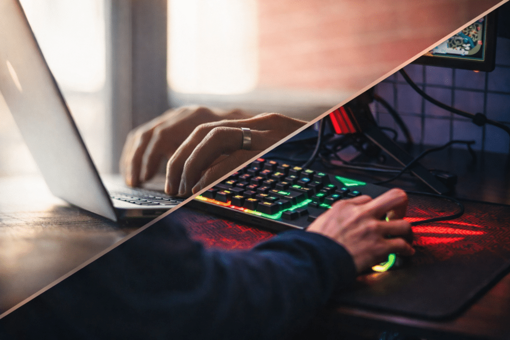 keyboard and laptop showing changing careers after esports