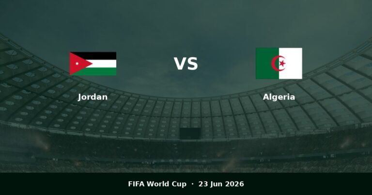 Jordan vs Algeria Prediction | Lineup, Odds & Tips (2026)