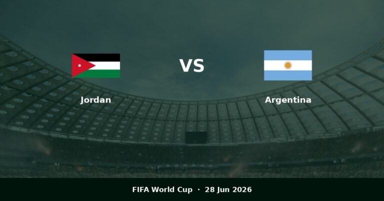 Jordan vs Argentina Prediction | Lineup, Odds & Tips (2026)