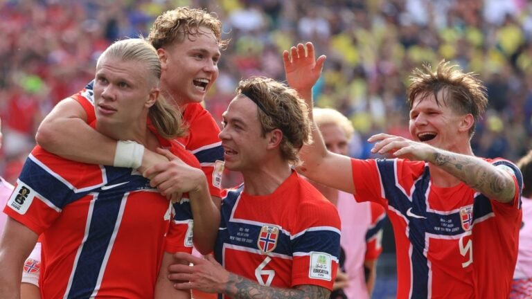 Haaland Brace Sends Norway Past Brazil 2-1 Into Quarters