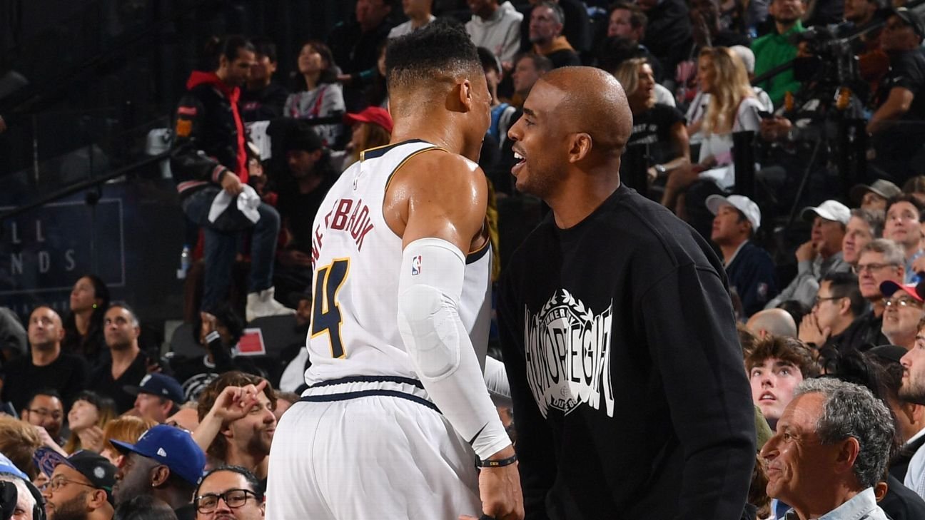 Chris Paul, Russell Westbrook trip collectively after retirements