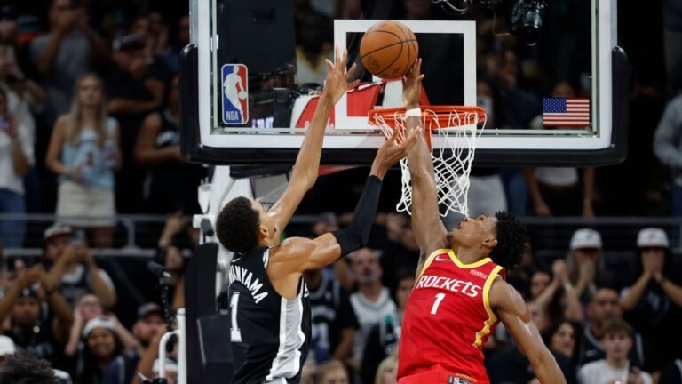 Amen Thompson stuffs Wemby at rim as Rockets maintain off Spurs